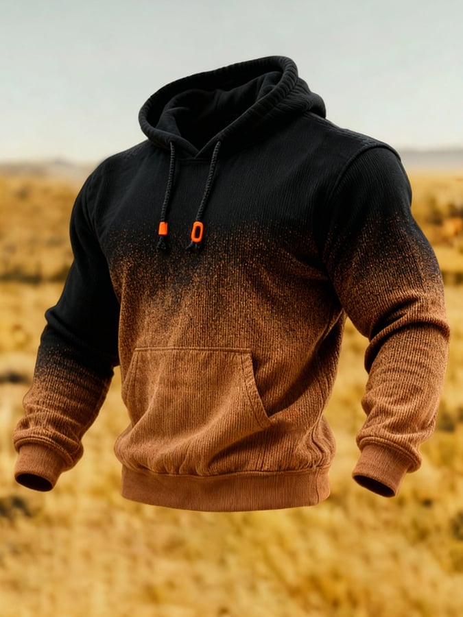 Men's Retro Gradient Hooded Sweatshirt