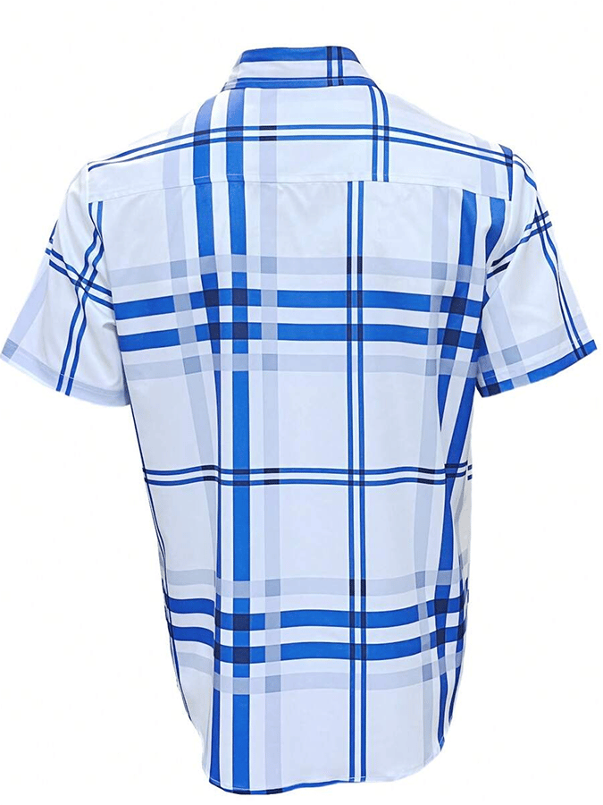 Men's Plaid Business Short Sleeve Shirt