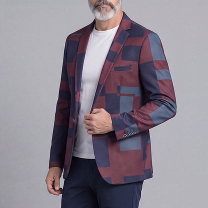 Men's Casual Jacquard Slim-Fit Suit