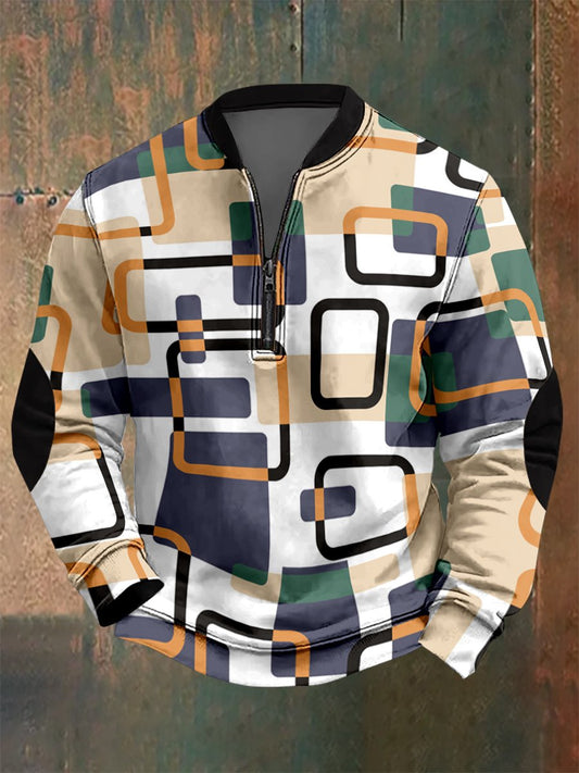 Men's Hawaiian Abstract Geometric Print Sweatshirt