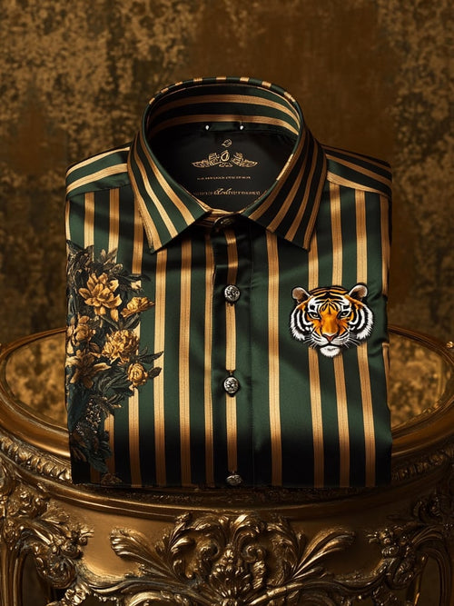 Men's Satin Luxe Long Sleeve Button Down Shirt