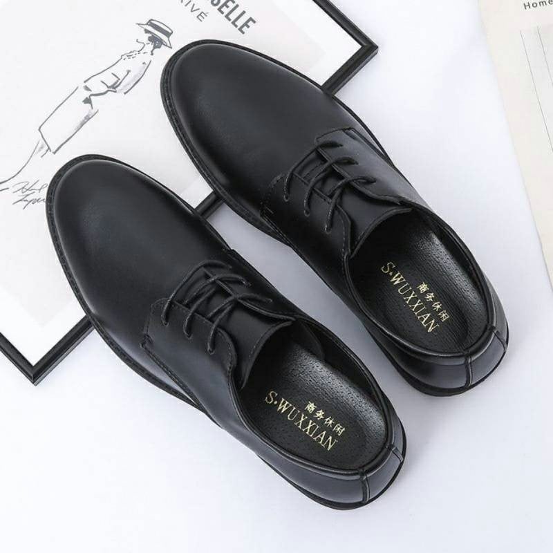 Men's British Business Wedding Casual Lace-up Formal Leather Shoes