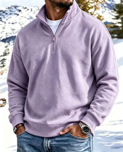 Mivanity Outdoor All-Terrain Zip-Front Polo Sweatshirt