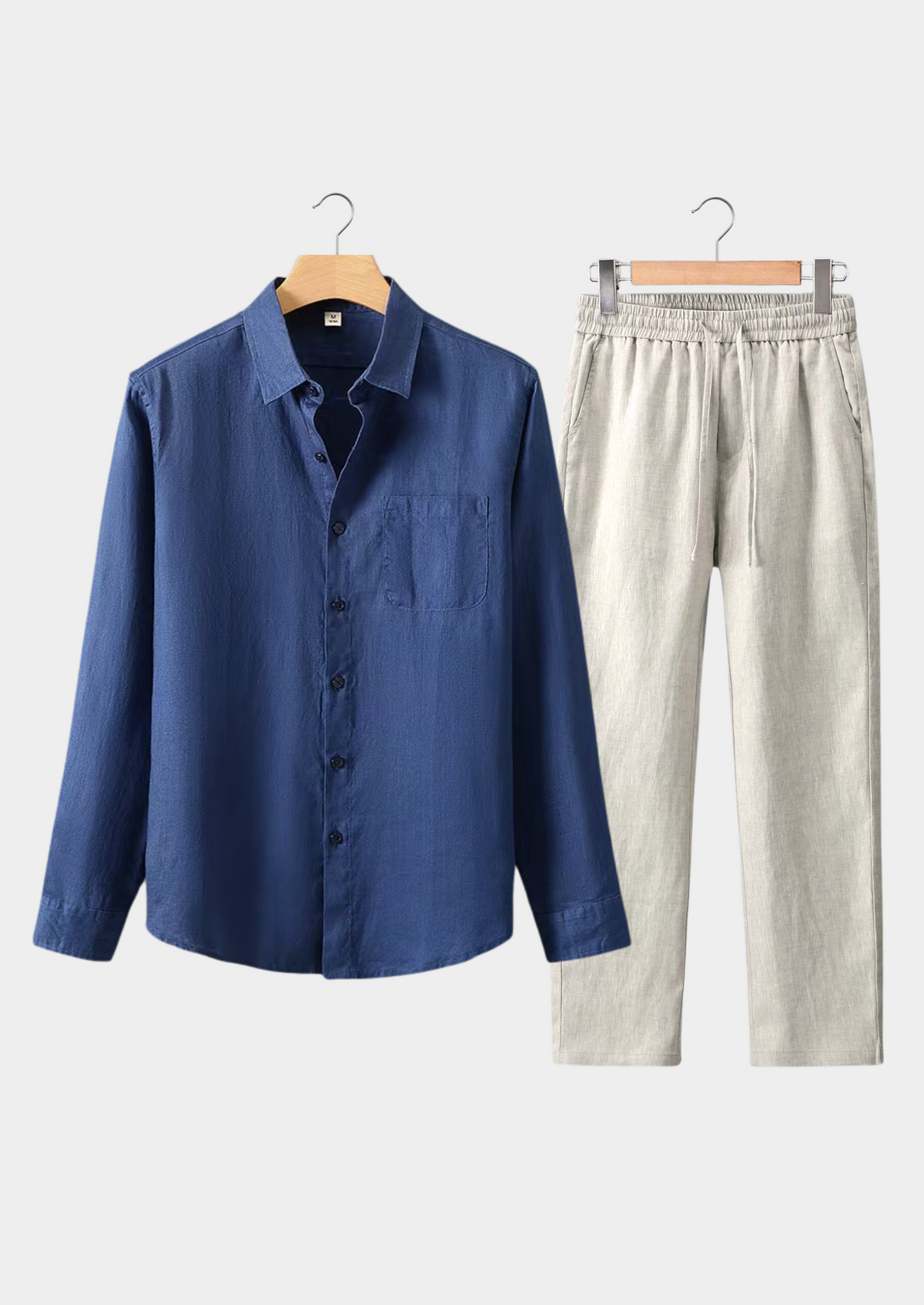 Aurelio Longsleeve Summer Set - Navy Blue/beige