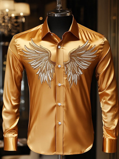 Men's Luxury Gorgeous Wings Long Sleeve Shirt