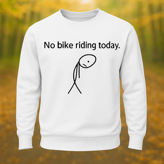 No Bike Riding Today Riding Lovers Long Sleeve Sweatshirt
