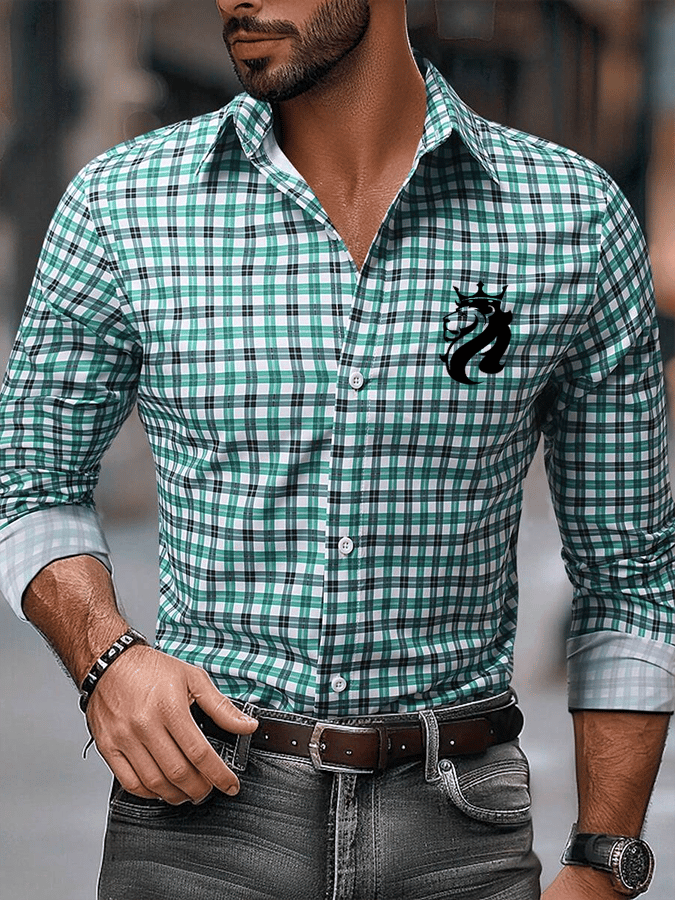 Men's Plaid Business Casual Shirt