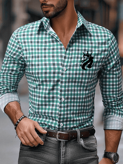 Men's Plaid Business Casual Shirt