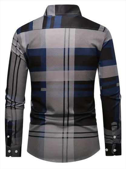 Men's Plaid Business Casual Shirt
