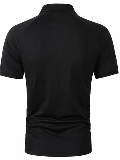 Casual Fashion Contrast Color Short Sleeve Polo Shirt