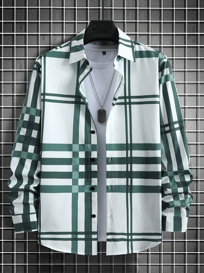 Men's Plaid Business Casual Shirt