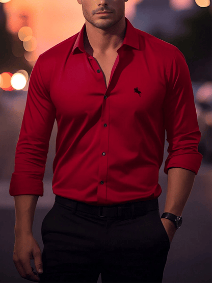 Men's Business Casual Long Sleeve Shirt