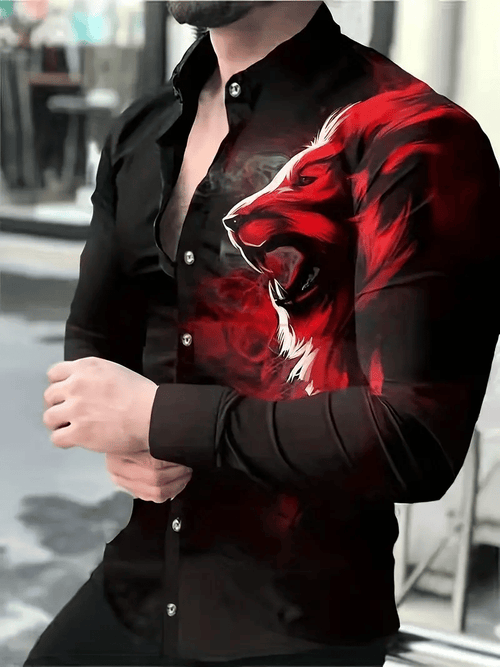 Men's Plaid Business Long Sleeve Shirt