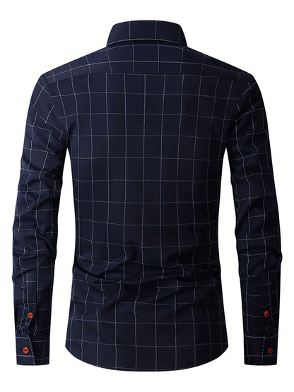 Men's Plaid Business Casual Shirt