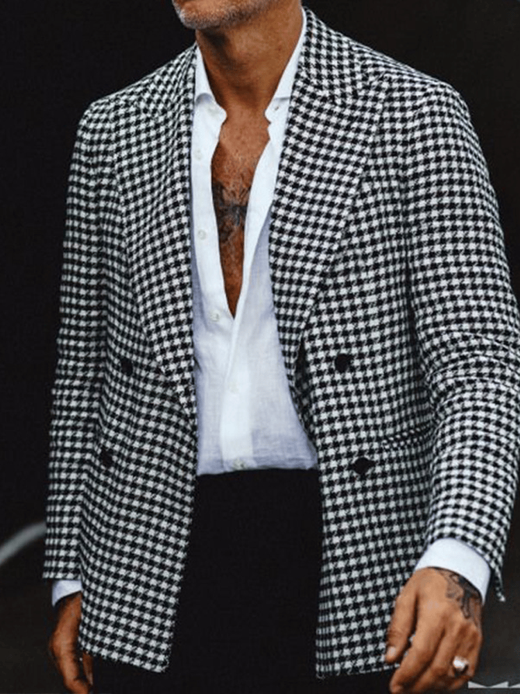 Men's Plaid Casual Suit