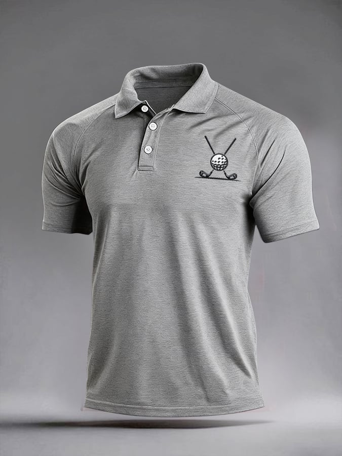 Men's Golf Enthusiast Printed Polo Short-Sleeve T-Shirt