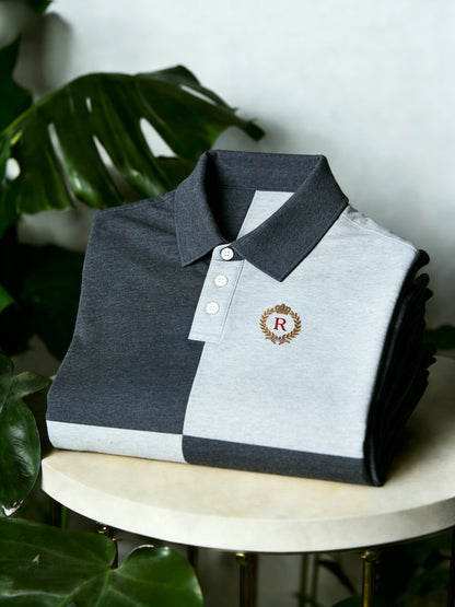 Plaid Mesh Polo Shirt