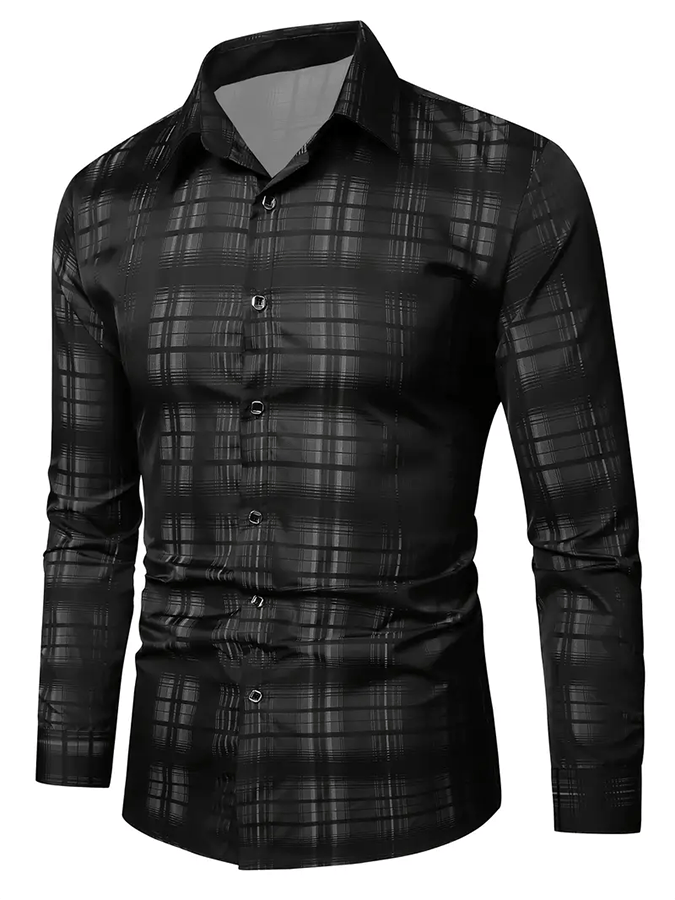Men's Plaid Business Casual Shirt