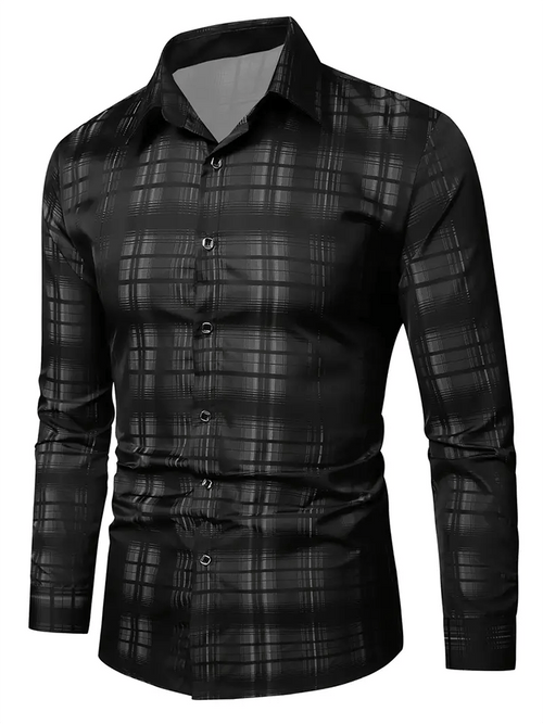 Men's Plaid Business Casual Shirt