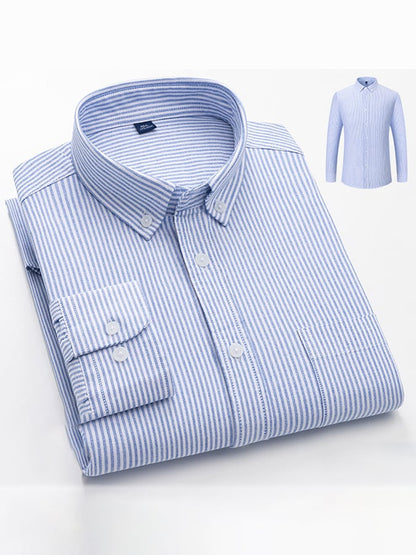 Men's Business Cotton Striped Shirt