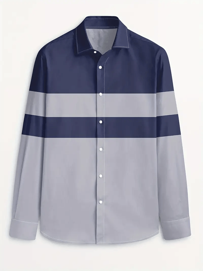 Men's Striped Business Casual Shirt