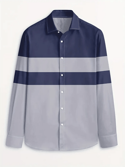 Men's Striped Business Casual Shirt