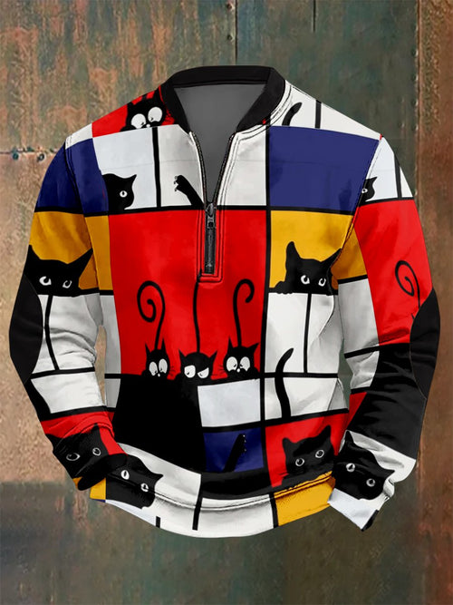Men's Hawaiian Abstract Geometric Print Sweatshirt