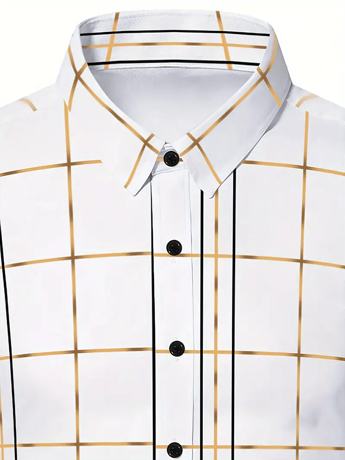 Men's Plaid Business Casual Shirt