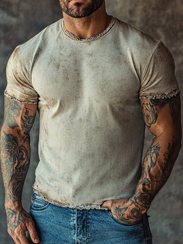 Men's Casual Vintage Short Sleeve T-Shirt