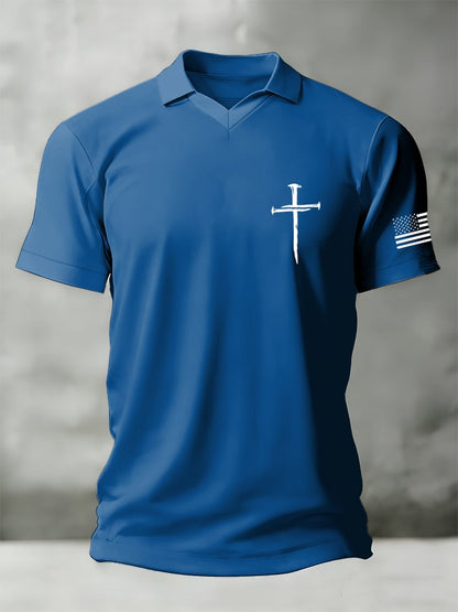 Men's Retro Faith Print Shirt