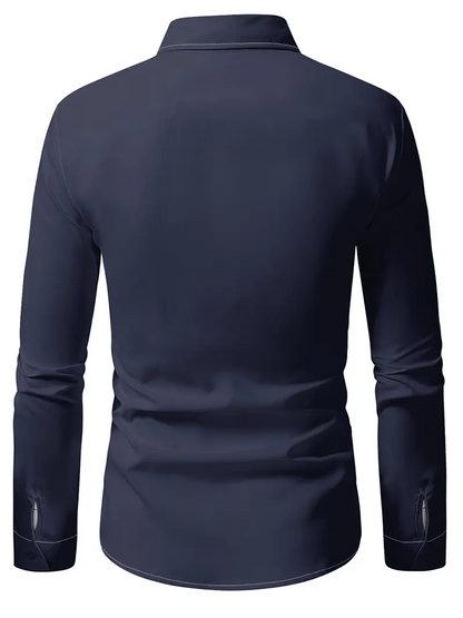 Men's Striped Business Casual Shirt
