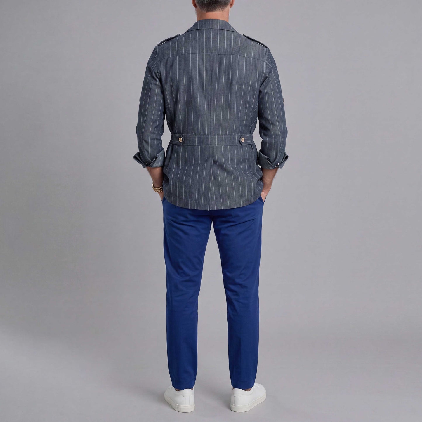 Men's Striped Casual Jacket