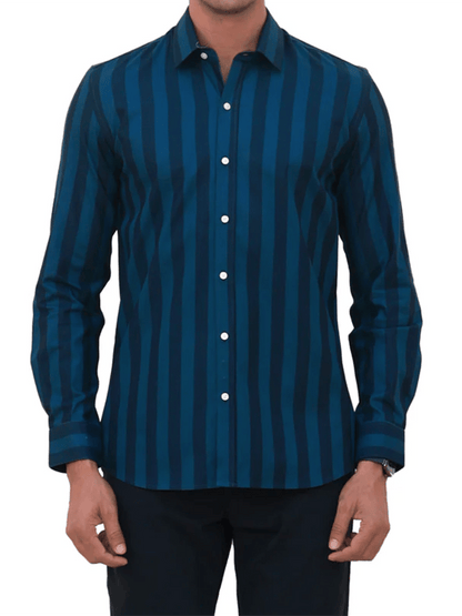 Men's Striped Business Casual Shirt
