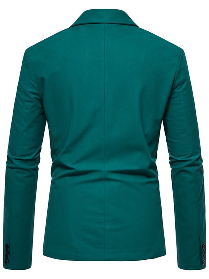 Men's Formal Single-Button Faux Suede Blazer