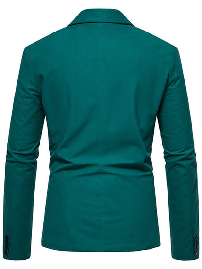 Men's Formal Single-Button Faux Suede Blazer