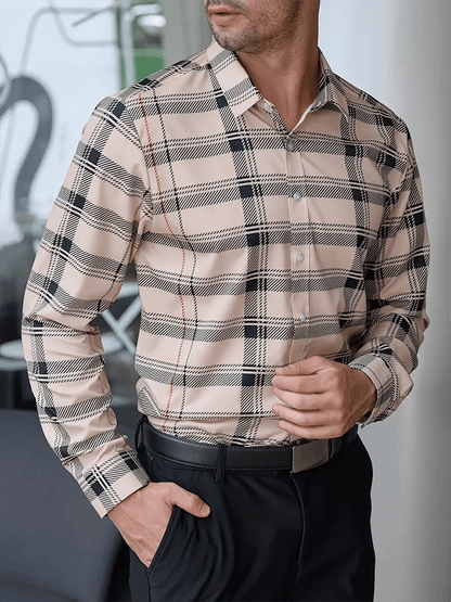Men's Plaid Business Casual Shirt