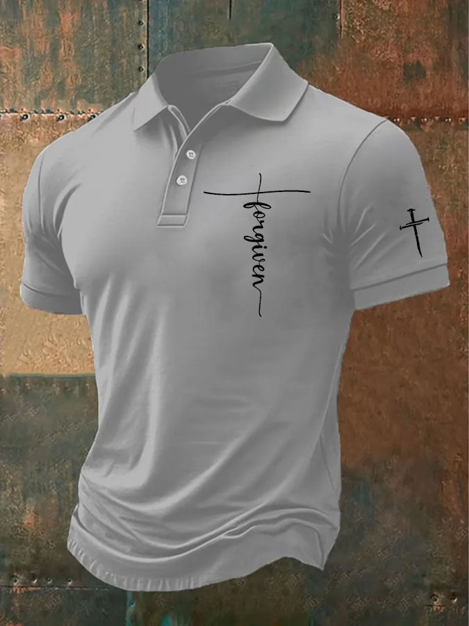 Men's Faith Print Polo Shirt