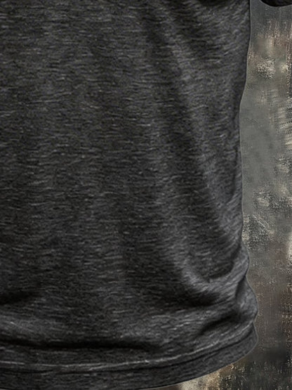 Men's Retro Bamboo Cotton Casual T-shirt
