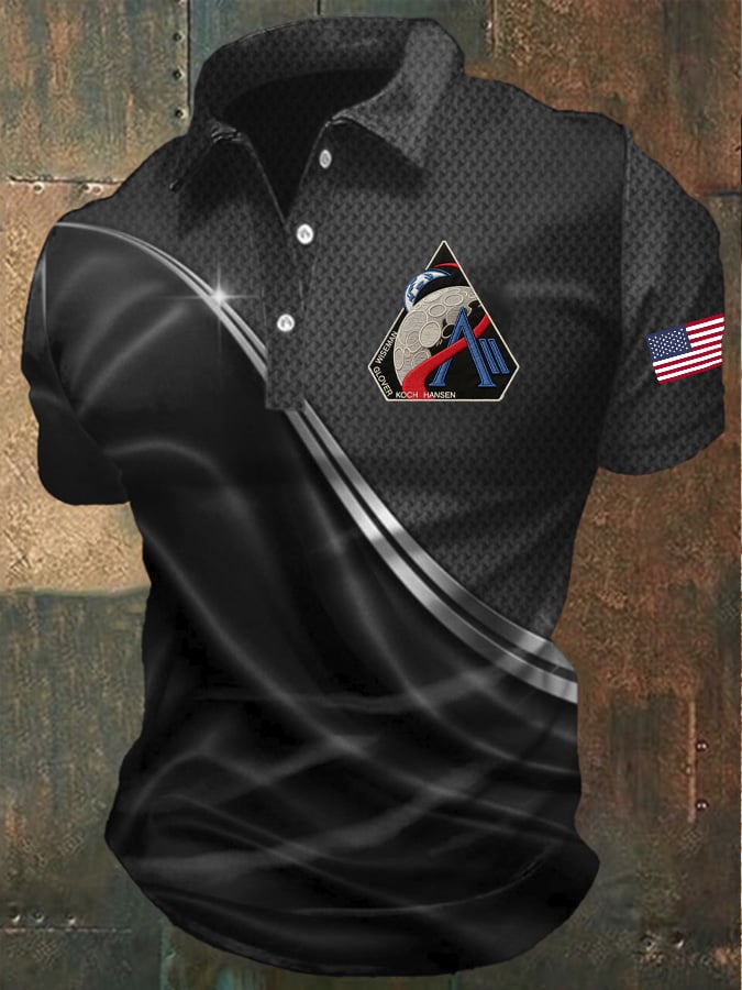Men's Print Short-Sleeve Polo Shirt