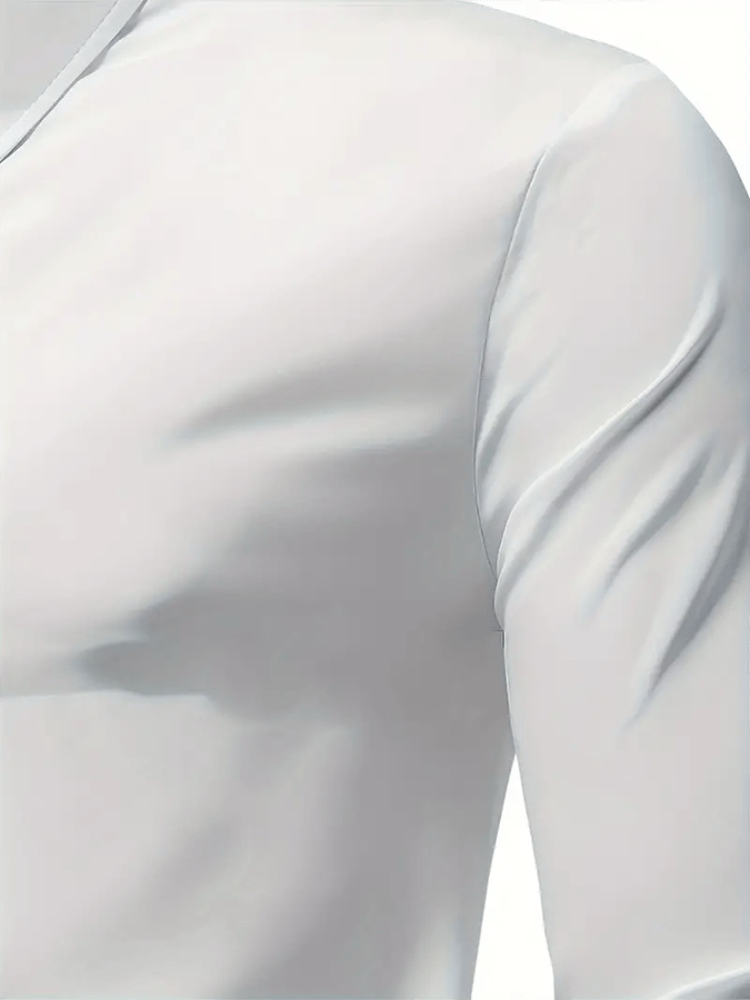 Men's Solid Color Design Business Casual Shirt
