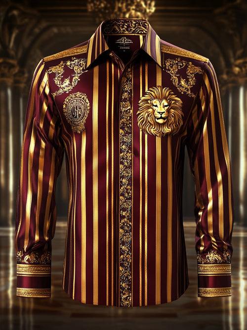 Men's Satin Luxe Long Sleeve Button Down Shirt