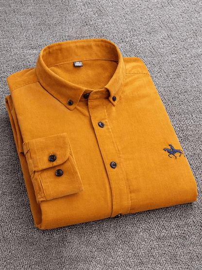 Men's  cotton corduroy long sleeve shirt
