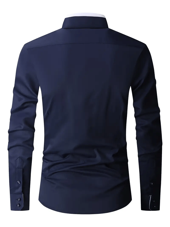 Men's Geometric Design Business Casual Shirt