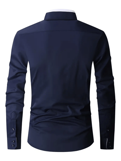 Men's Geometric Design Business Casual Shirt
