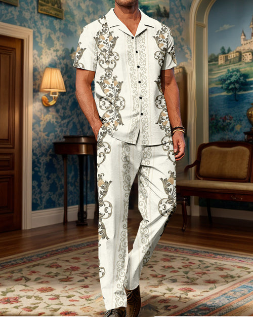 Rianmond Men's Gorgeous Floral Pattern Walking Suit