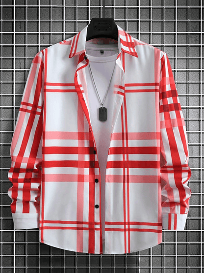 Men's Plaid Business Casual Shirt