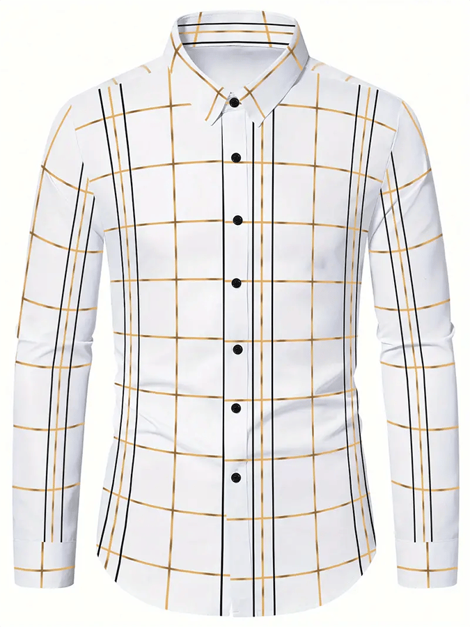 Men's Plaid Business Casual Shirt