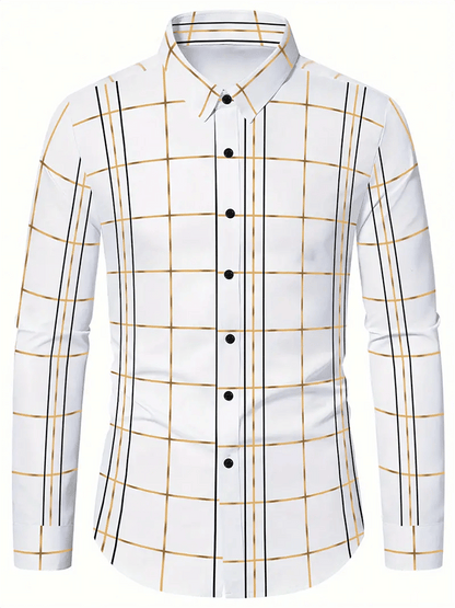 Men's Plaid Business Casual Shirt