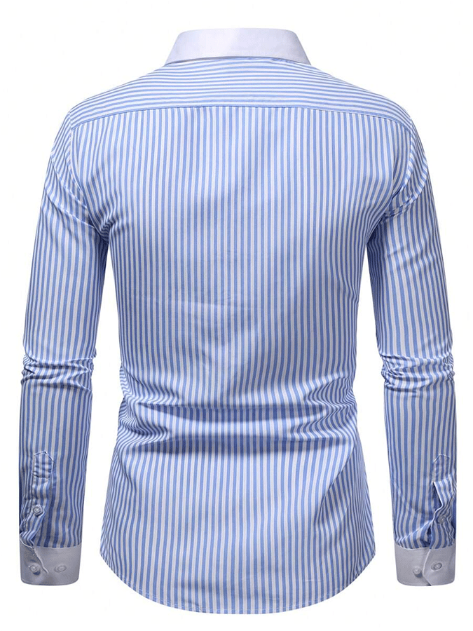 Men's Striped Business Casual Shirt