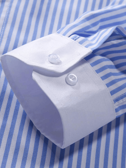 Men's Striped Business Casual Shirt